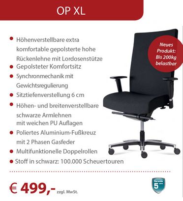 Sitzmöbel, Bürostuhl OP XL